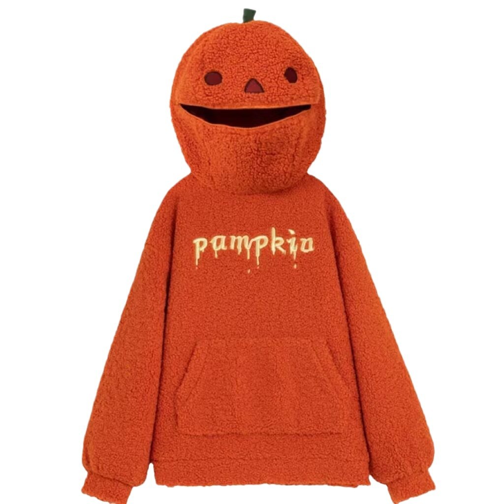 Herrenbekleidung Frühlings- und Herbstmodemarke lockeres Sweatshirt Herren mit Kapuze Lammfell vielseitige Jacke_voghion.com