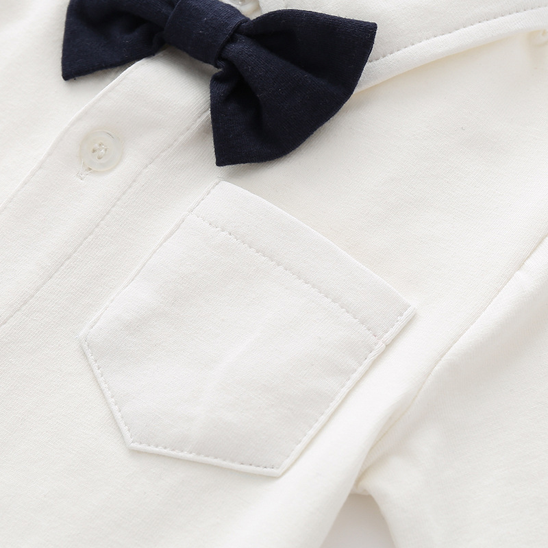 Bebé primavera y otoño mameluco Caballero vestido mono cumpleaños mameluco recién nacido Ropa 100 días bebé vaina