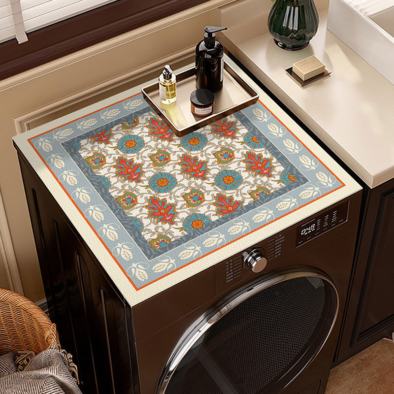 American-Style Retro Dust-Proof Mat for Home Use, Suitable for Refrigerators and Washing Machines, Dirt-Resistant, Easy to Clean, Water-Absorbent, Quick-Drying Mat, Table Mat