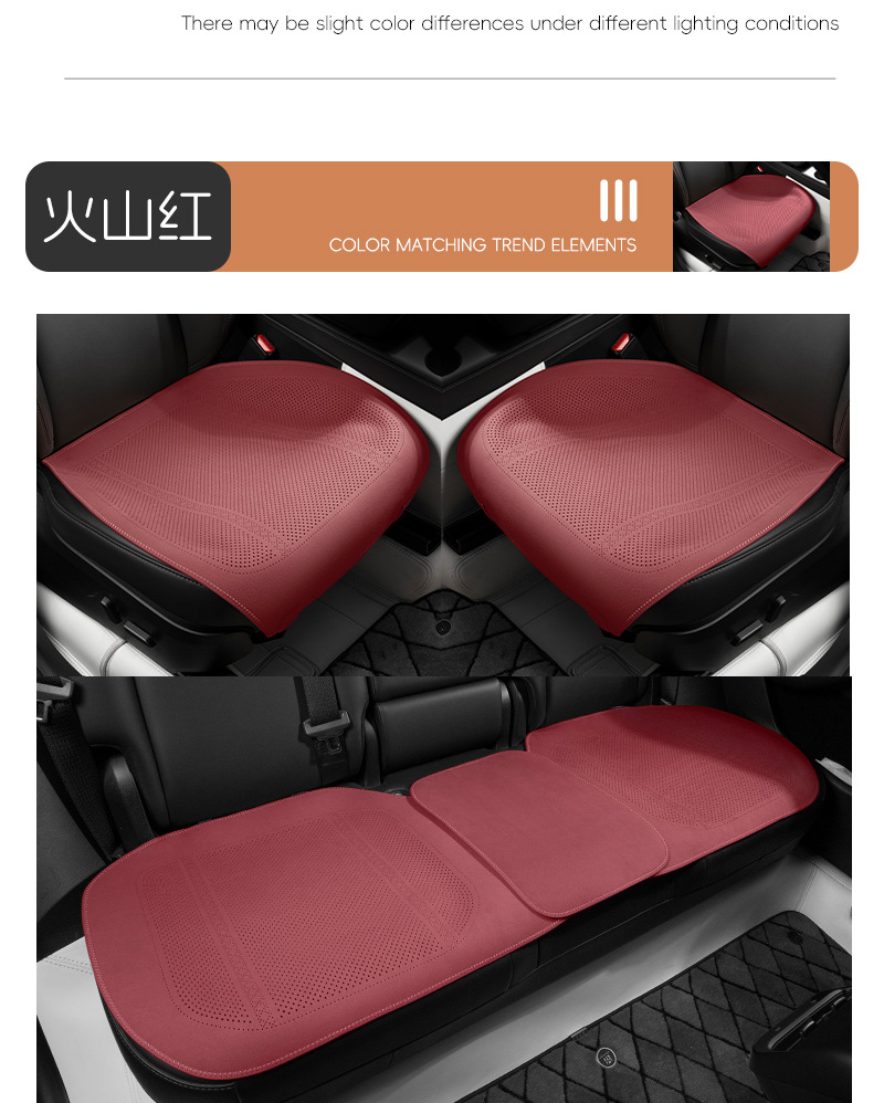 [Hot Recommendation] Suede Leather Car Seat Cushion, Universal for All Seasons, Ventilated and Breathable, High-End Single-Piece New Model