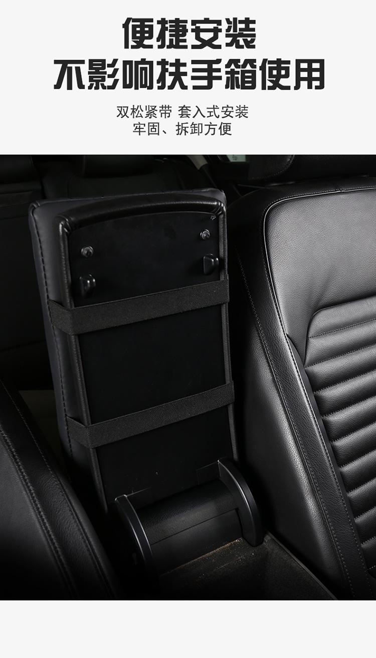 New Nappa Leather Memory Foam Car Armrest Box Cushion Calm Gray Armrest Box Cushion