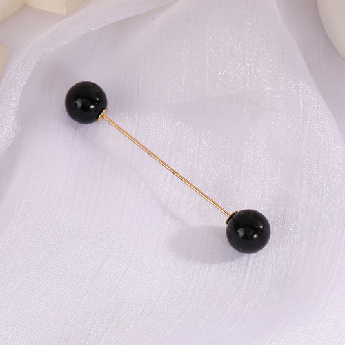 Waist tightening pin, waist tightening artifact, imitation pearl brooch, rhinestone anti-exposure buckle pin, straight pin, curved pin, pin wholesale