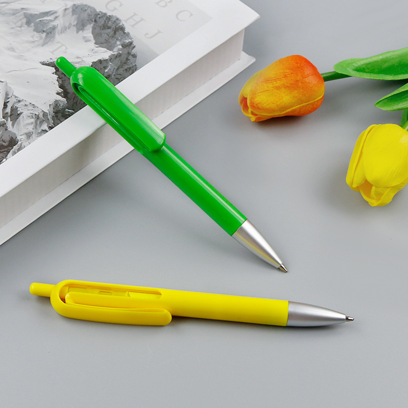 Fábrica de promoción de la empresa de plástico bolígrafo de regalo bolígrafo de logotipo bolígrafo de presión 1.0 mm alto