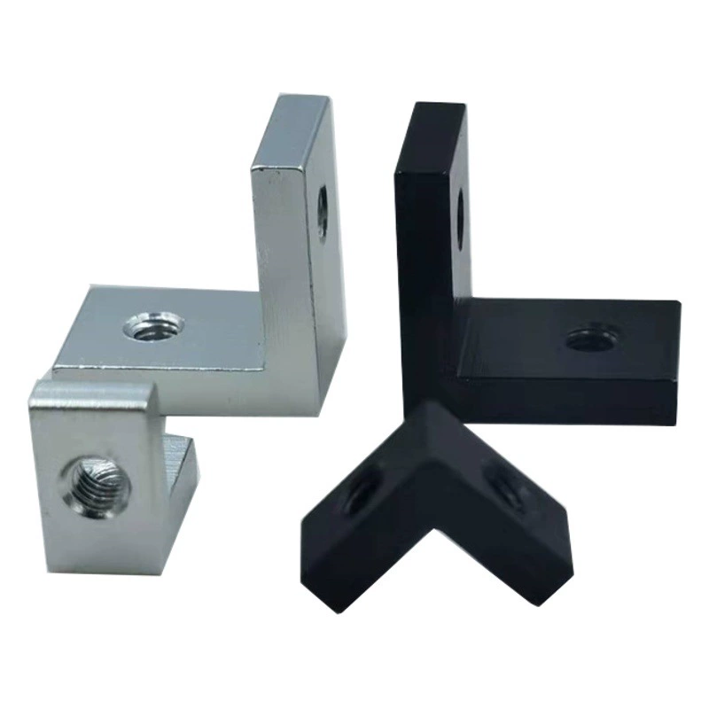 Равносторонний алюминиевый прямоугольный код соединения с резьбовым L-образным угловым кодом фиксатор угла гайка