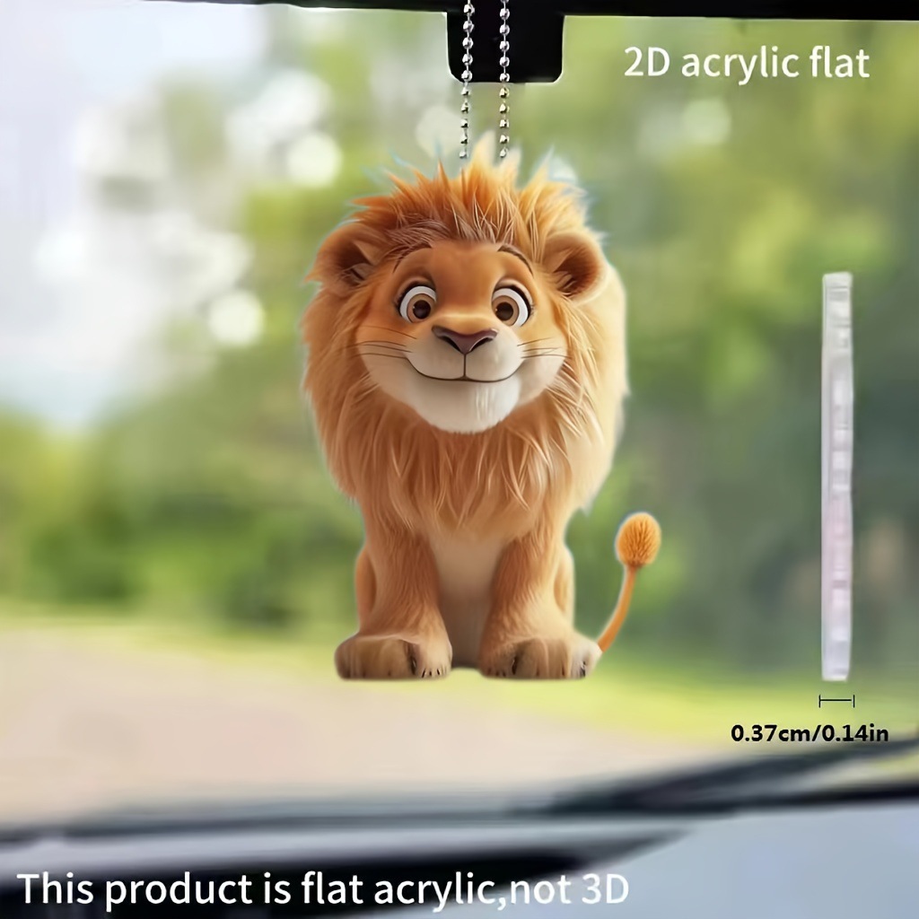 Transfronterizo un adorable león de ojos grandes interiores acrílico colgante de decoración de día de San Valentín bolsos colgante de llaves