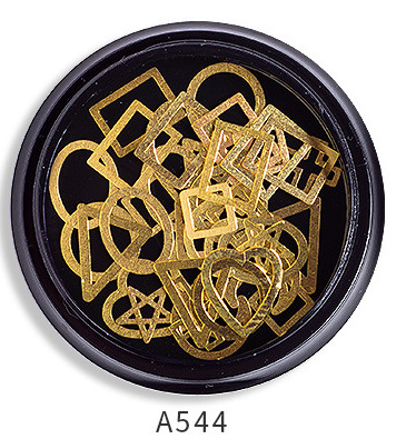 Joyas de manicura de Navidad mezcladas 9 copos de nieve de metal computadora hueco de color esquinilla metálica