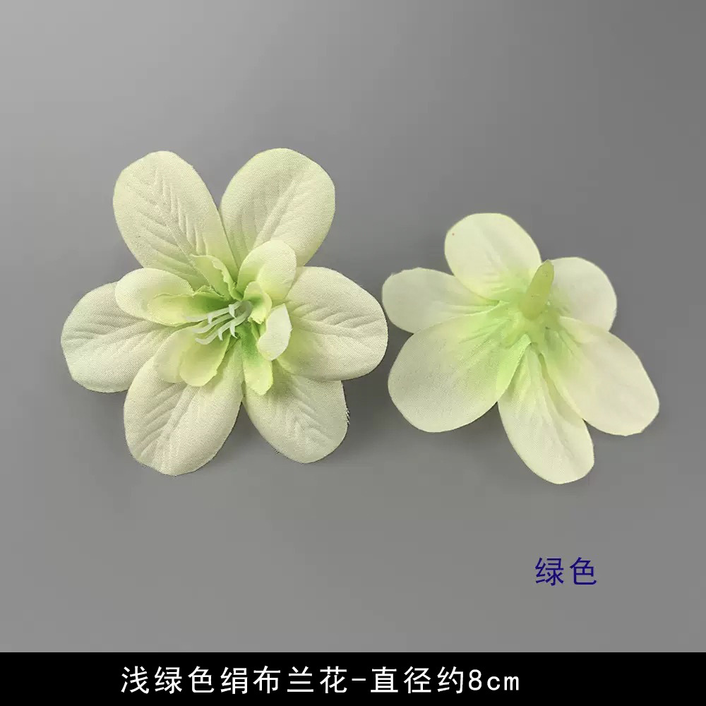 Simulación verde flor al por mayor flor falsa hecha a mano material pinza de flores accesorios de tocado de flor pequeña decoración del salón de bodas