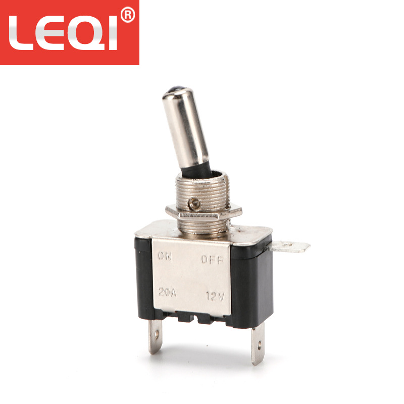 纽子开关ASW-07D拨动开关 带灯LED摇臂控制两脚汽车钮子开关