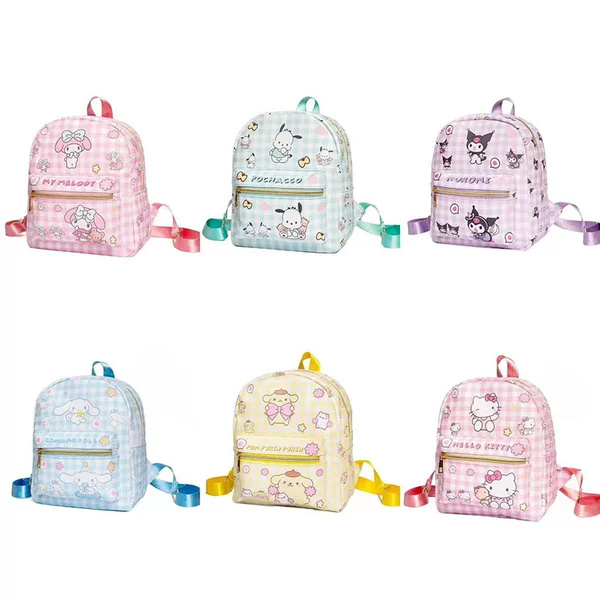 Cartoon Leather Waterproof Kidsren's Small School Bag Travel Leisure Outdoor Portable Backpack Kuromi Pc Dog Bag