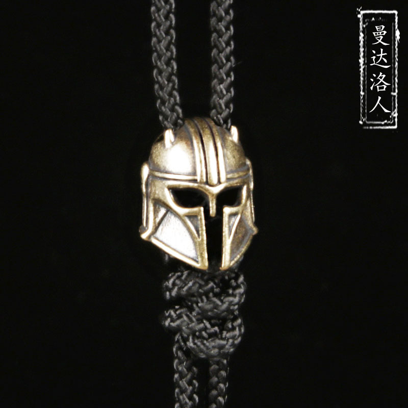 Brass Star Wars the Mandalorian Mask Pendant Edc Knife Pendant Keychain DIY Accessories Spacer Bead Pendant Brass Star Wars the Mandalorian Mask Pendant Edc Knife Pendant Keychain DIY Accessories Spacer Bead Pendant
