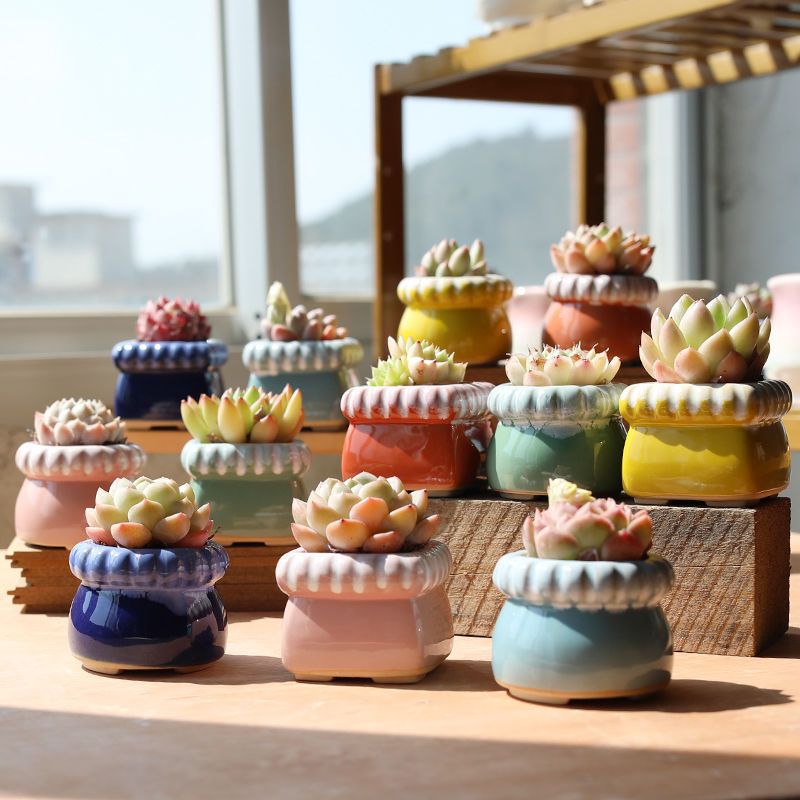 Indoor Succulent Flower Pot Small Diameter Ceramic Flowing Glaze Fresh Flower Pot Breathable Personalized Stoneware Master Indoor Wholesale Indoor Succulent Flower Pot Small Diameter Ceramic Flowing Glaze Fresh Flower Pot Breathable Personalized Stoneware Master Indoor Wholesale