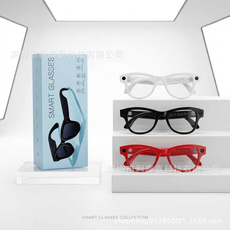 M02 Ultra Smart Glasses with 8 Million Pixels for Photo and Video Recording + Ai Voice Assistant Translation and Charging Case