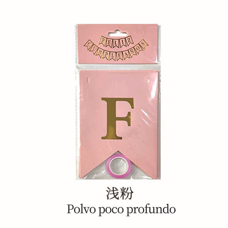 Bandera macaronla rosa claro