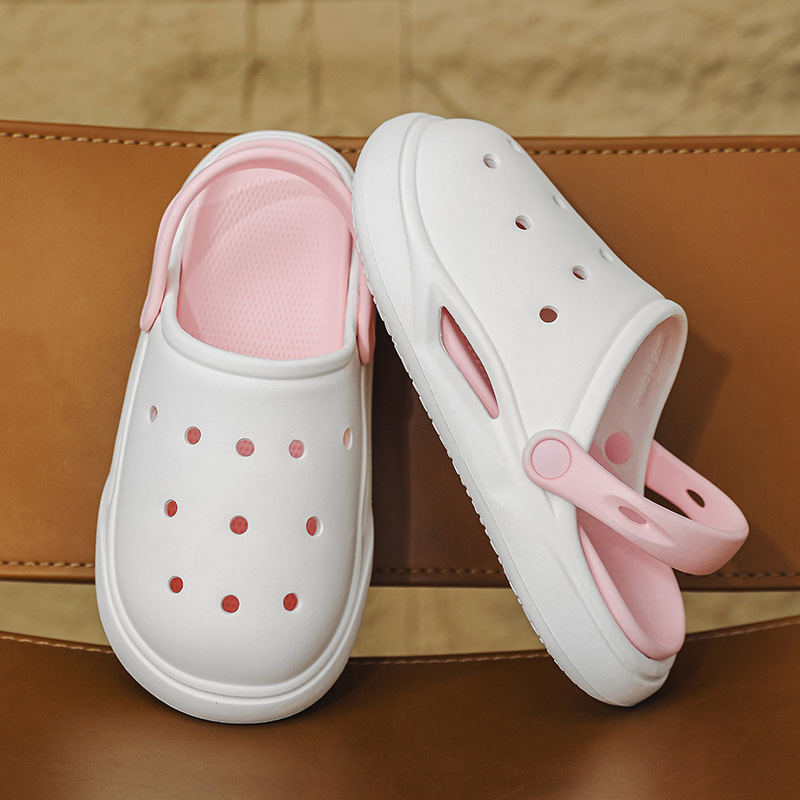 2025 verano nuevo estilo zapatos con agujeros color sólido simple casual suela suave resistente al desgaste pisando heces cómodas sandalias de playa para hombres y mujeres