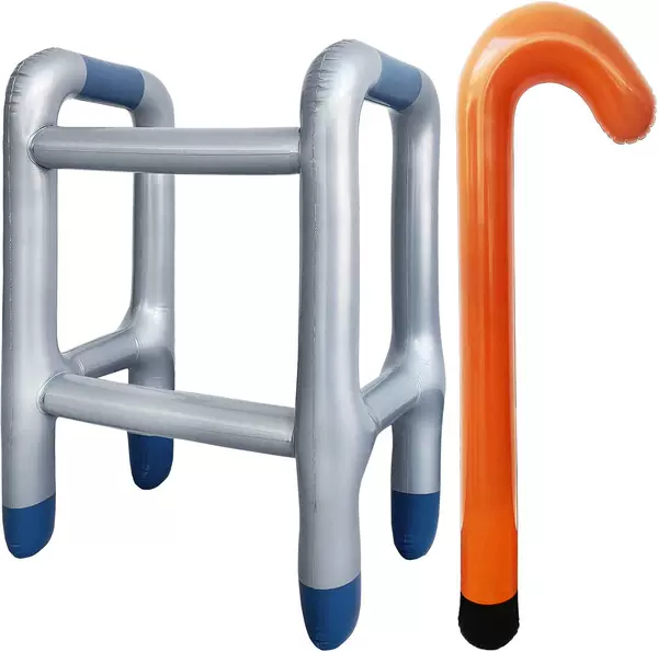 Inflatable Toys, Inflatable Walking Aids, Crutches, Inflatable Toys for Halloween, Props for Disabled People, Inflatable Walking Aids