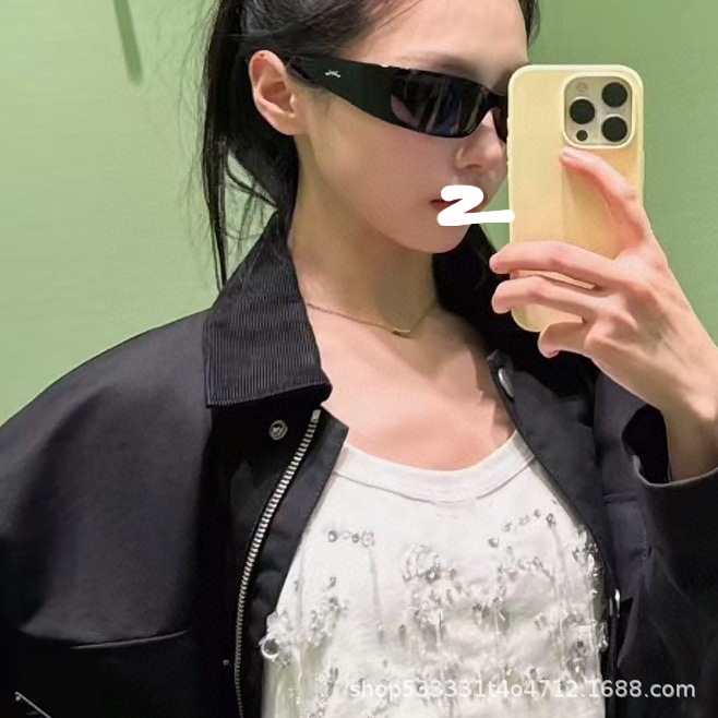 25ss新品y2kミレニアム未来感サングラスレディースA14ギャルファッション個性アウトドアスポーツ風pdサングラス