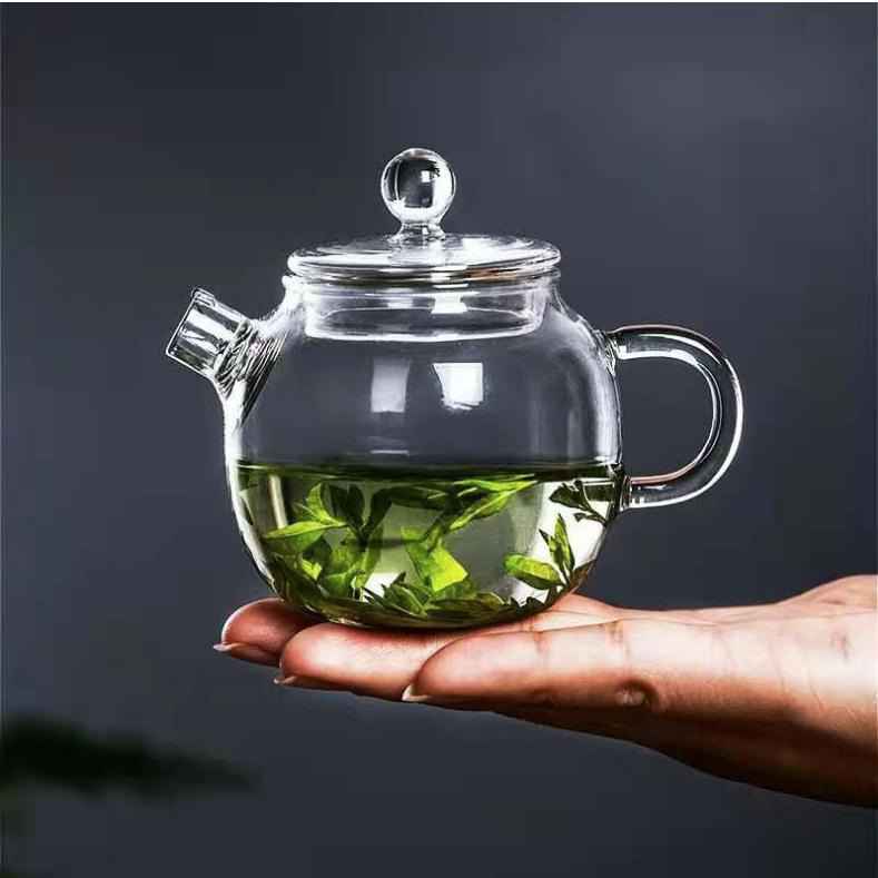 Small Glass Pot,Small Giant Wheel,Household Health-preserving Teapot,Heat-resistant Glass Pot With Lid,Scented Tea,Green Teapot,Exquisite Tea Set