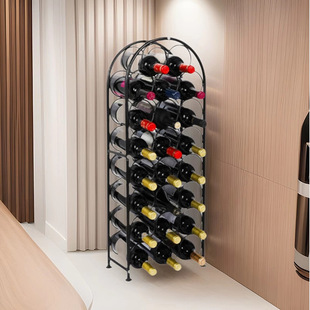 Directly Supplied from the Manufacturer, Simple 23-Bottle Wine Display Rack, Red Wine Rack, Liquor Rack, Cross-Border Iron Art