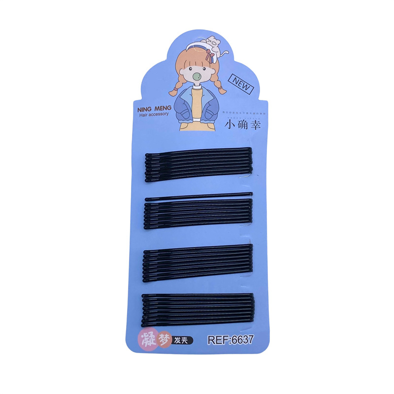 Estilo coreano de las niñas updo negro horquilla frontal clip de pelo clip lateral accesorios para el cabello tocado al por mayor profesional horquilla