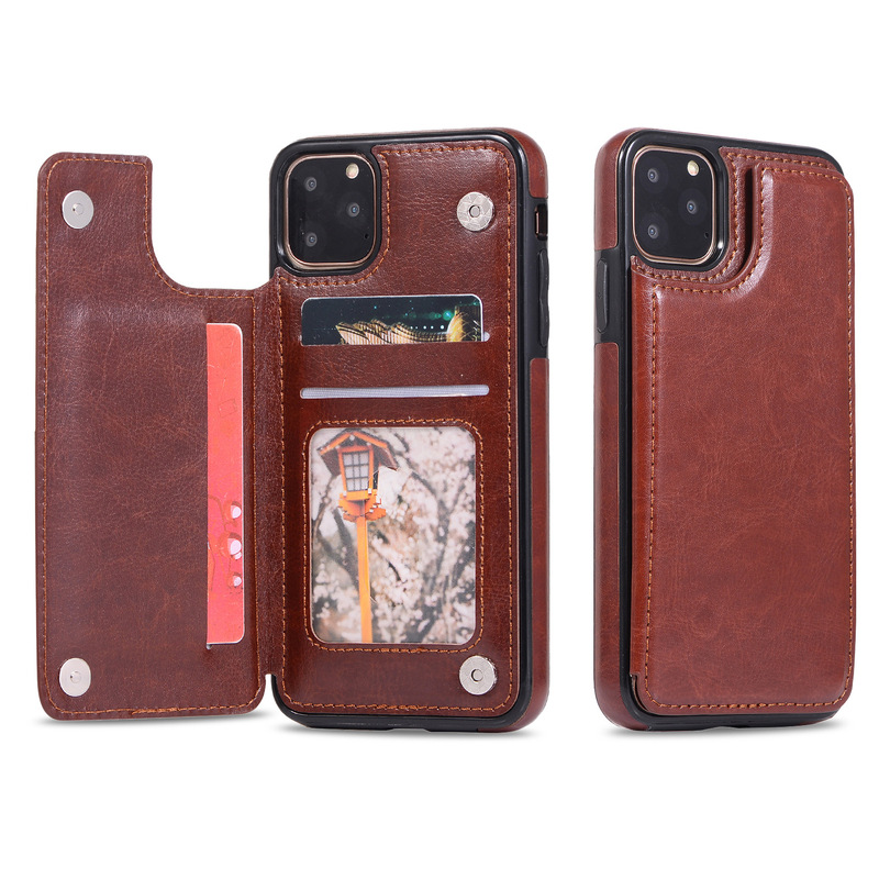 Suitable for iPhone 17 Phone Case, Apple 15 Pro Max Crazy Horse Pattern Protective Case, Samsung S26 Phone Case