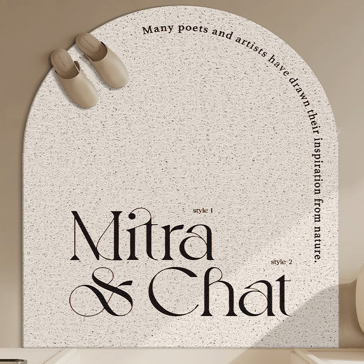 Silk Ring PVC Floor Mat Door Mat Non-Slip Door Mat Carpet Entrance Door Household Wear-Resistant Floor Decontamination Mat