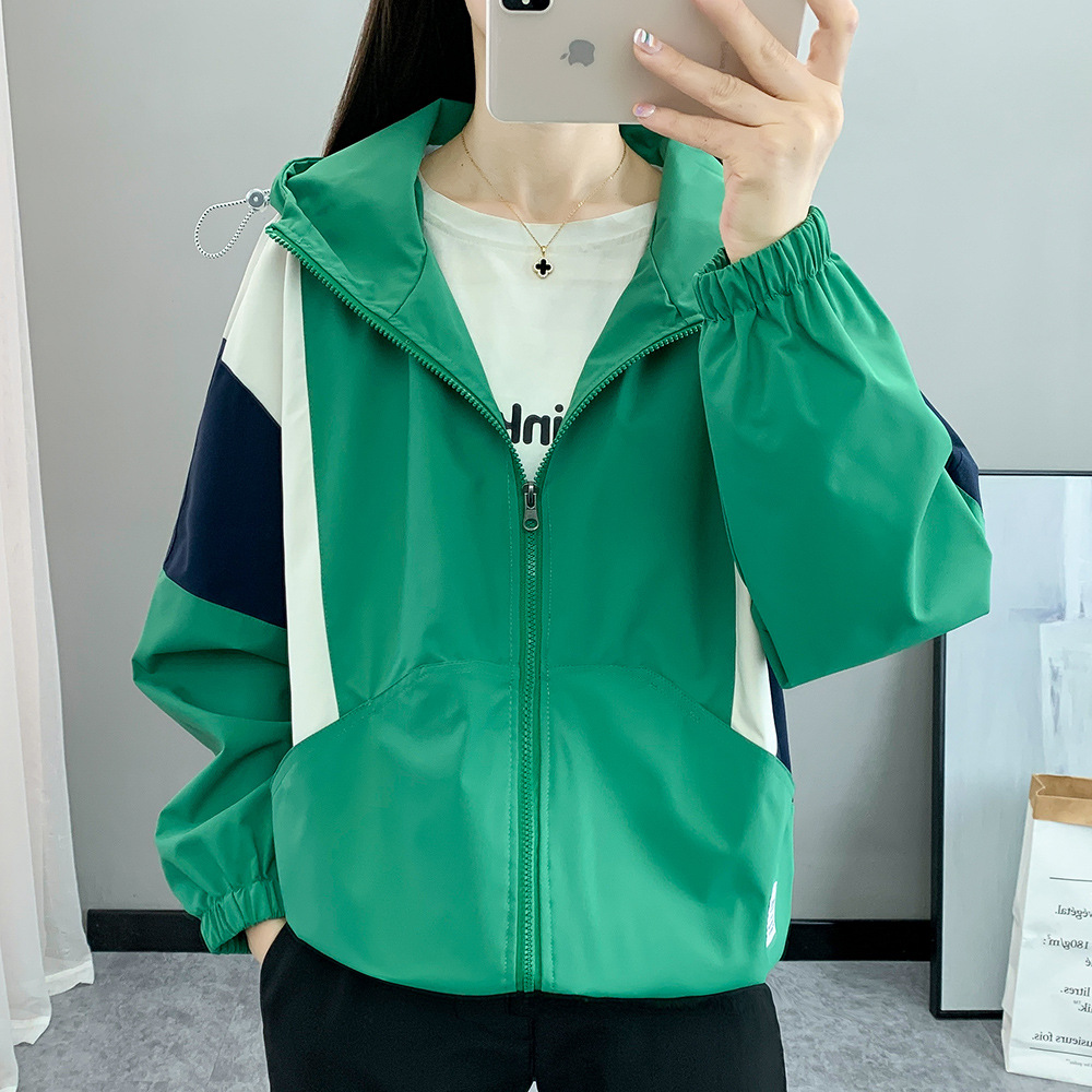 Outdoor Trendy Brand Single Layer Hooded Stormwear Women's Windproof Warm Short Coat Casual Windbreaker Mountaineering Suit Spring and Autumn