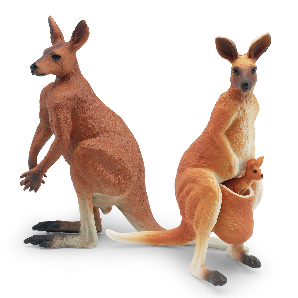 Simulación transfronteriza de pastizales mamíferos modelo de canguro Australia Canguro madre e hijo decoración adornos estáticos hechos a mano