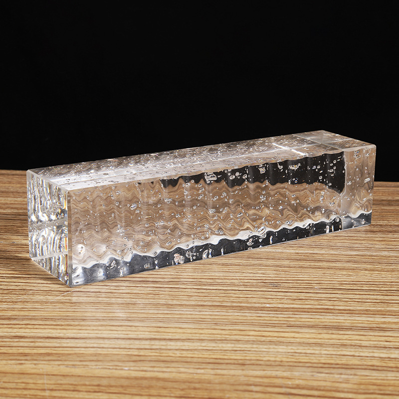 Transparente de doble cara ladrillo de cristal ladrillo de burbuja cuadrada puerta de entrada pared de mampostería ladrillo de cristal sólido ladrillo de cristal ladrillo de vidrio