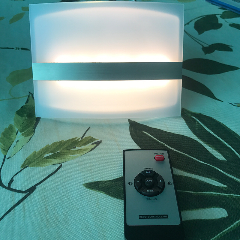 无线智能遥控小夜灯 免接线免布线家用led灯三色可调遥控感应壁灯