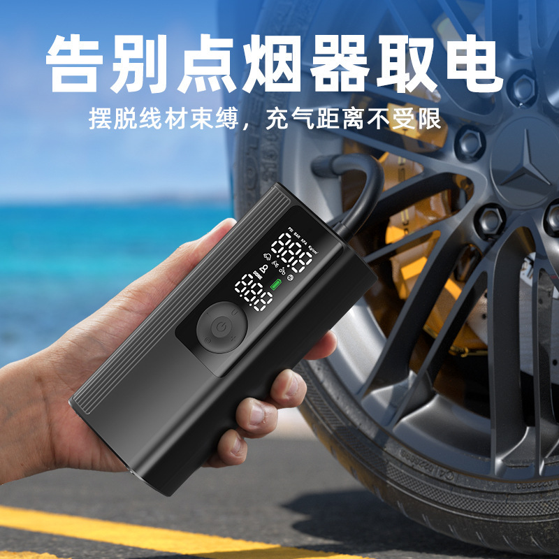 Cross-Border Inflators Car Air Pump Small Portable Lighting Mini Car Tire Bicycle Pump