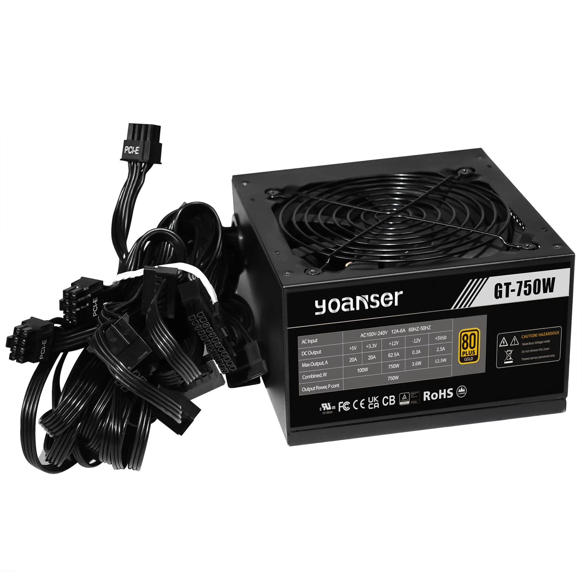 80Plus Gold 650W полностью модульный блок питания ATX