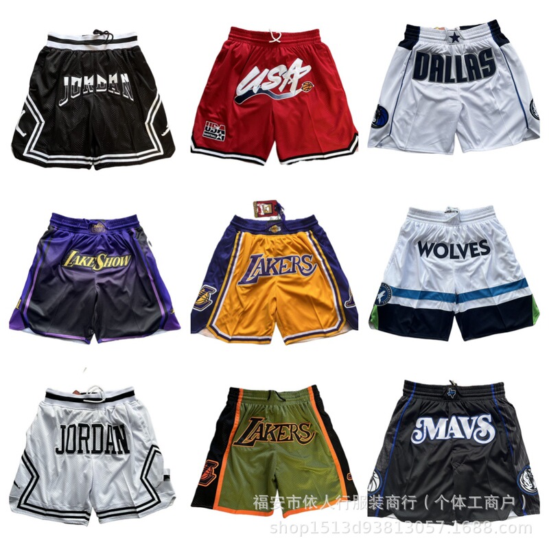 Wholesale Basketball Pants Lakers Spurs Timberwolves Celtic Mavericks Nets Magic Sun Pocket Pants