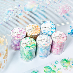 ケチャップ少女フィルムテープ「カラフルな気泡」シリーズカラーバブル手帳装飾素材
