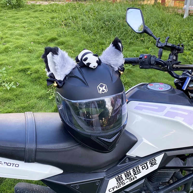 3D Plush Cat Ear Helmet Decoration Motorcycle Helmet Accessories