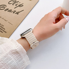 適用於蘋果8代手錶腕帶 Apple Watch 49mm同色扣波浪紋硅膠手錶帶