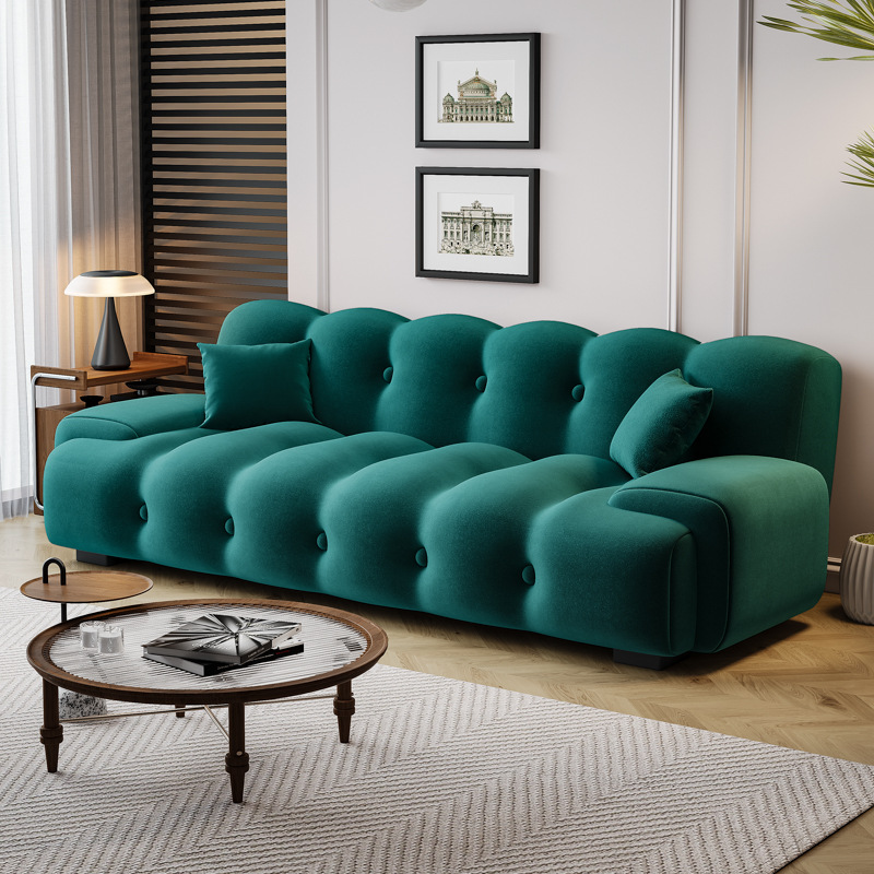Italian Minimalist Rochburg Sofa Bed Living Room Study Small Apartment French Fabric Straight Internet Celebrity New Sofa