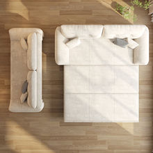 科技绒布沙发床两用可折叠一体小户型奶油风储物单双人二用床