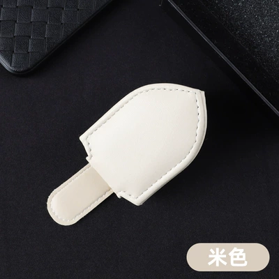 car glasses clip card – Car Glasses Clip/Bill Clip - beige