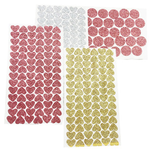 Cross-Border Shiny Eva Handmade Glitter Stickers DIY Glitter Stickers Glitter Patch Glitter Heart-Shaped Glitter Stickers