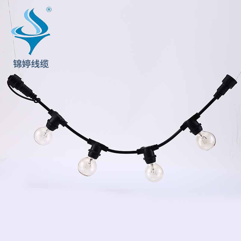 供应户外防水反季节火龙果植物生长E26/E27灯串线 庭院装饰灯头线