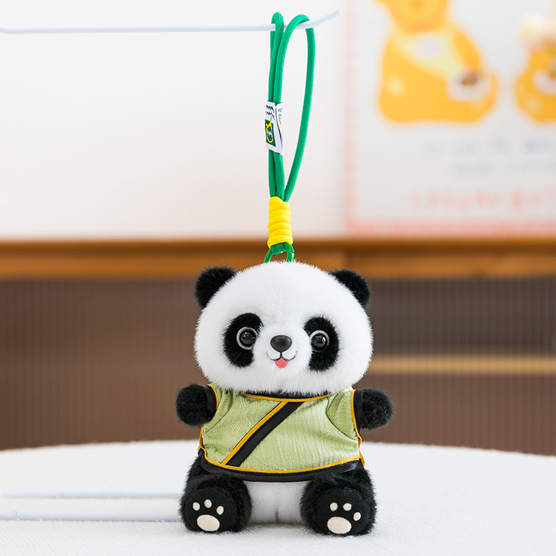 Tesoro nacional panda muñeca colgante Tang traje chino Chengdu panda muñeca regalo de cumpleaños impresa logotipo juguetes de peluche