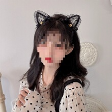 可爱小野猫蕾丝花边猫咪兔子猫耳朵发箍头箍发卡cosplay发饰头饰
