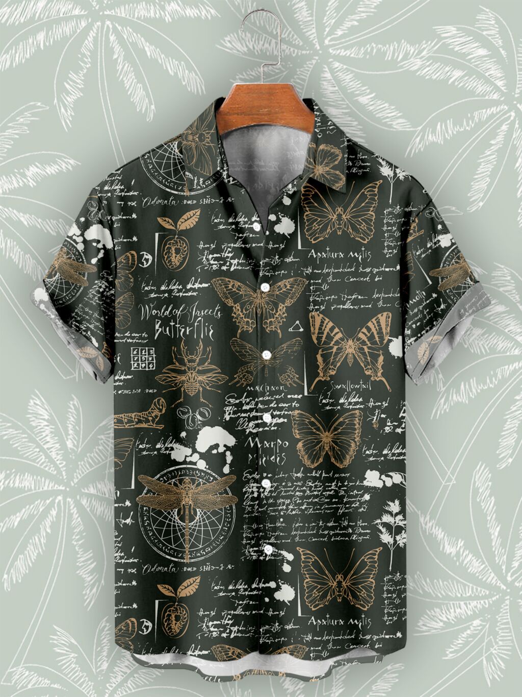 Retro abstracto ojo de cielo estampado 3D hombre calle alta suelta manga corta solapa botón camisa hawaiana en stock
