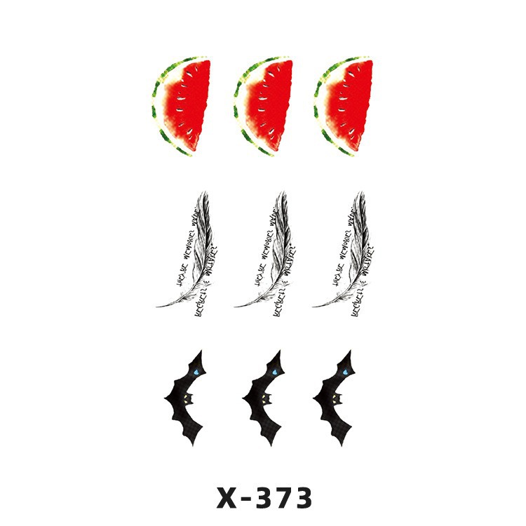 Arco de flor pequeña pegatinas de tatuaje fresco 3D dibujos animados transfronterizo Henna rosa impermeable texto en inglés pegatinas de tatuaje