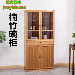 9U碗柜家用厨房餐边柜透气储物柜多层收纳柜子微波炉置物架老式菜