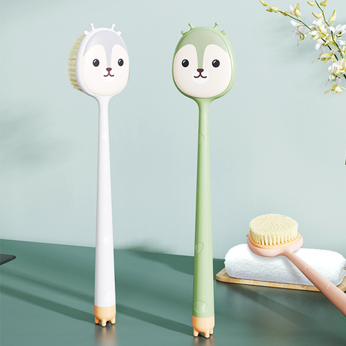Household bath brush bath brush long handle soft bristles dual-purpose cute double-sided strong back rub bath brush bath brush wholesale