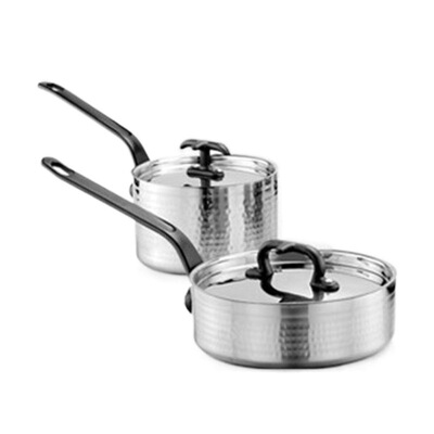 304不锈钢锅单柄汤锅商用锤印锅矮身炖锅厚底锅高身汁煲|ru