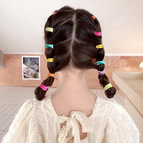 Hair tie elastic colorful hair bands for kids baby hair accessories gentle on hair high elasticity thickened hair ties for girls and little girls