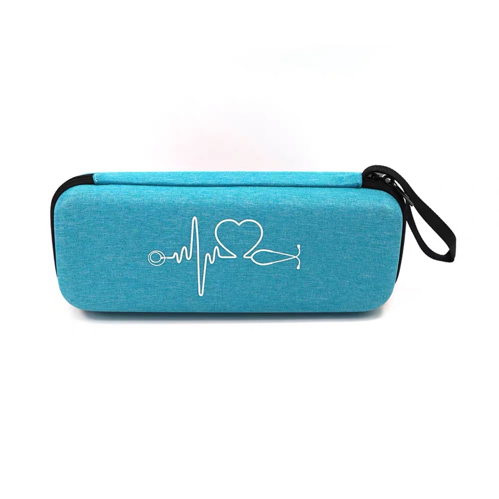 Bolsa de almacenamiento de estetoscopio de carcasa dura de eva transfronteriza, caja de almacenamiento de estetoscopio de corazón fetal multifuncional a prueba de caídas portátil para mujeres embarazadas