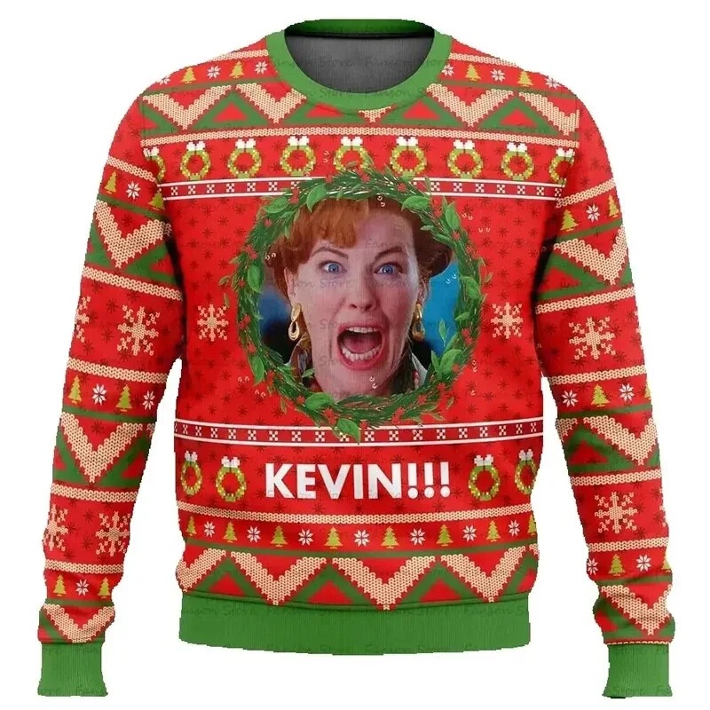 Merry Christmas Home Alone Ugly Christmas Sweater Cartoon Animation Men's Pullover 2026 Fashion Couple